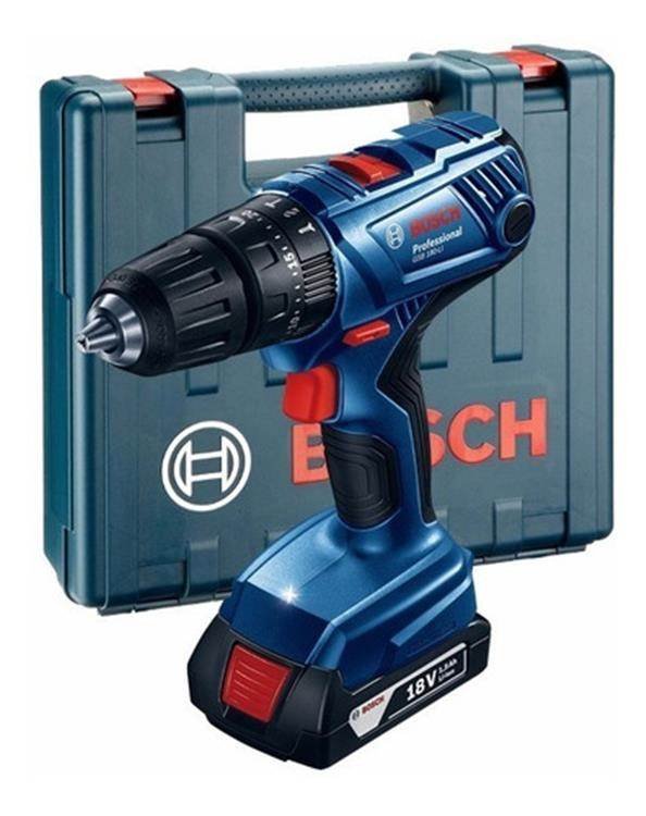 Bosch Taladro atornillador 18V 54/21 Nm 2 Bat 1,5 Ah perc. 13mm GSB 180-L