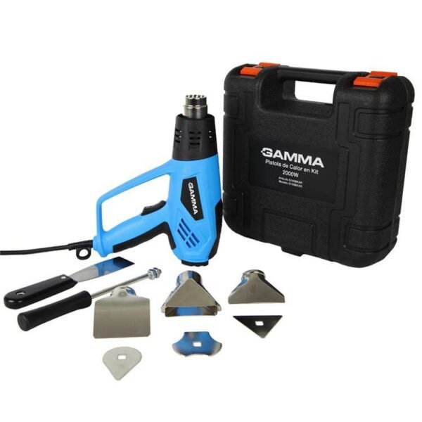 GAMMA Pistola de calor en KIT 2000W  | 50ºC – 600ºC c/malet. y acc. LED G1936KAR