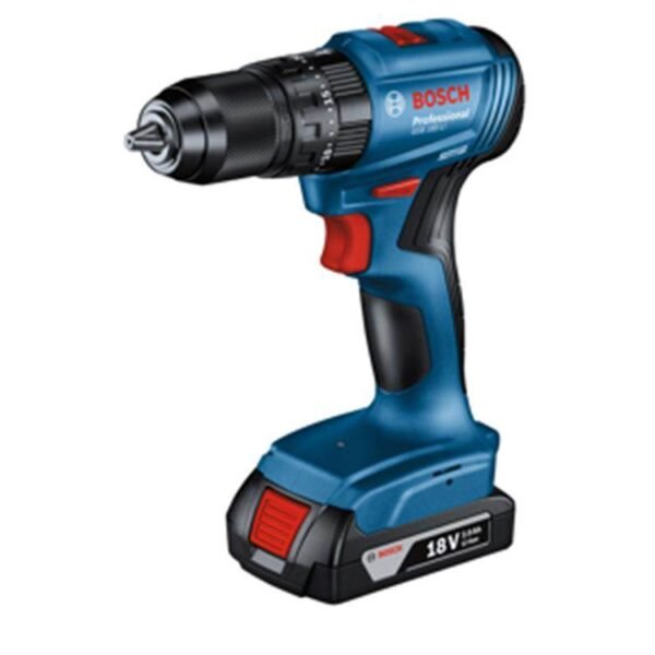Bosch Taladro atornillador 18V – 50/21Nm 2 Bat 2Ah perc. 13mm brushless GSB 185-Li