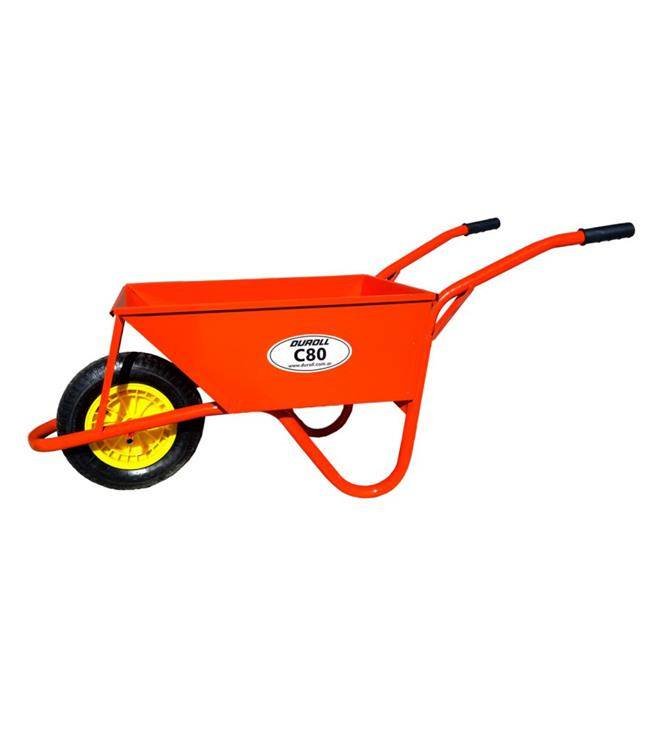 DUROLL Carretilla chapa 80 lts rueda neumatica *
