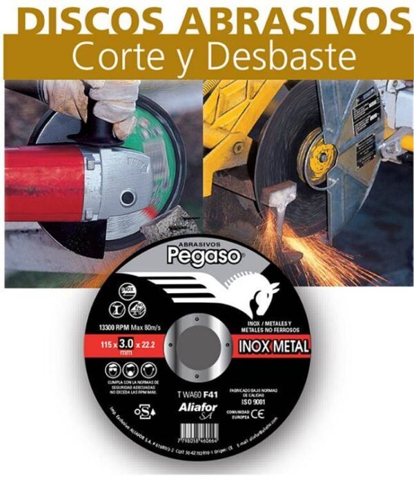 PEGASO disco 115 x 1.0 corte inox metal