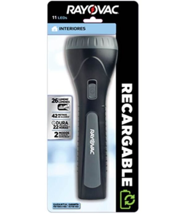 RAYOVAC linterna recargable 11 led 220v