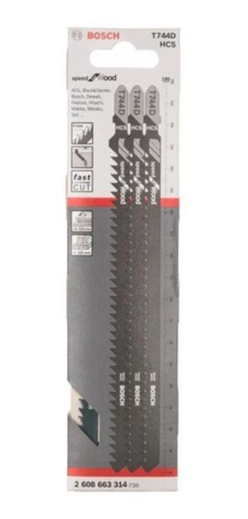 BOSCH Hoja de Calar – T744D – Madera (Corte Rápido) – x 3u