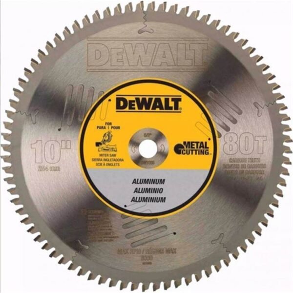 DEWALT -Disco sierra circular 254mm 10″ 80D Cobre/alum DW7665