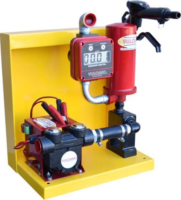 VULCANO electrobomba 12V p/diesel c/ base filtro cuenta litros y pistola vert. EG205