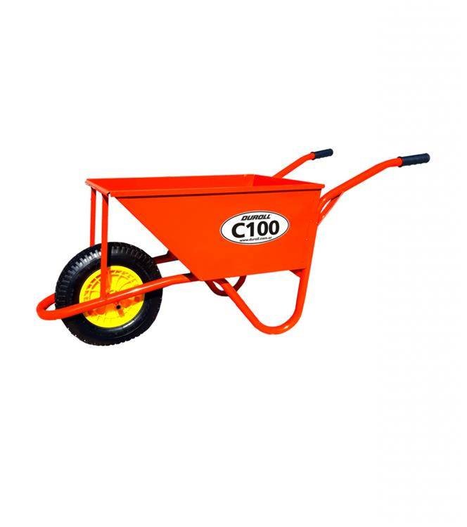 DUROLL Carretilla chapa 100 lts rueda neumatica *
