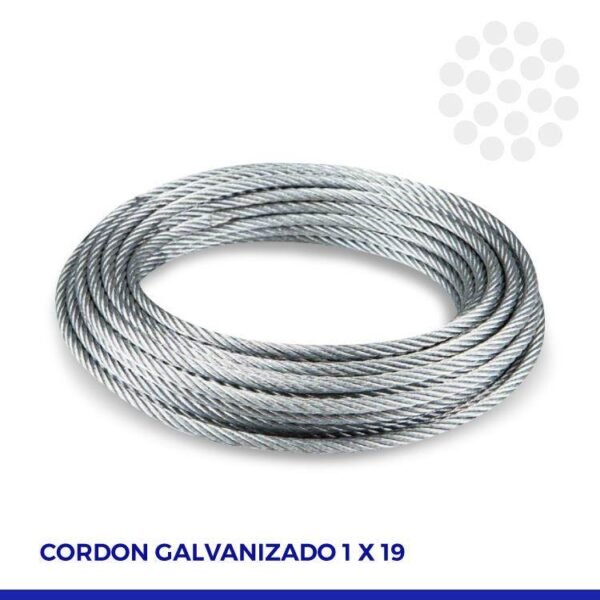 PROAR cable acero galv. A (1×19) 1.5 MM