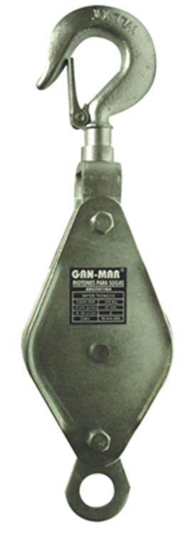 GANMAR motones p/sogas-polea 1-80mm