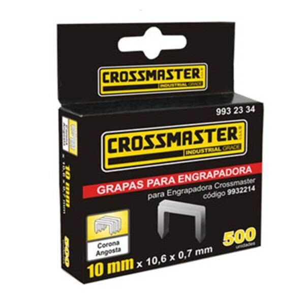 CROSSMASTER grapa recta  10×10.6×0.7mm-Caja 500 Unid.