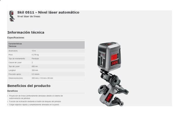 SKIL Nivel laser mod. 0511
