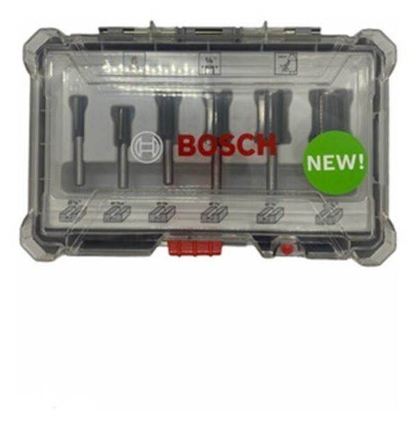BOSCH Set juego fresas c/maletin x 6u enc.1/4″