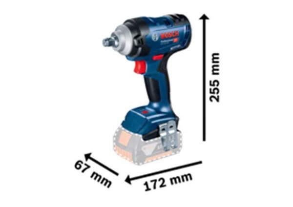 Bosch Llave de Impacto 18V – Enc 1/2″ – Rev Elect- 400Nm s/bat. S. CARB. GDS 18V-400