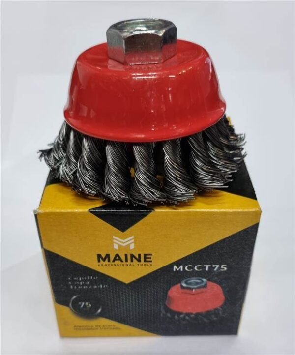 MAINE cepillo copa trenzado 75 mm CCT75