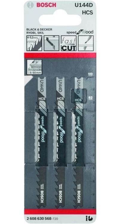 BOSCH Hoja de Calar – U144D – Madera (Corte Rápido) – x 3u