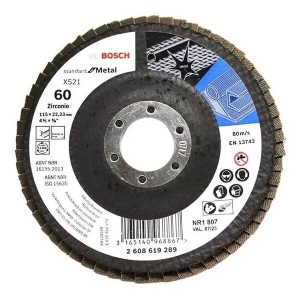 BOSCH Disco Flap – Base Fibra – Standard for Metal BR – 180mm – Grano 40