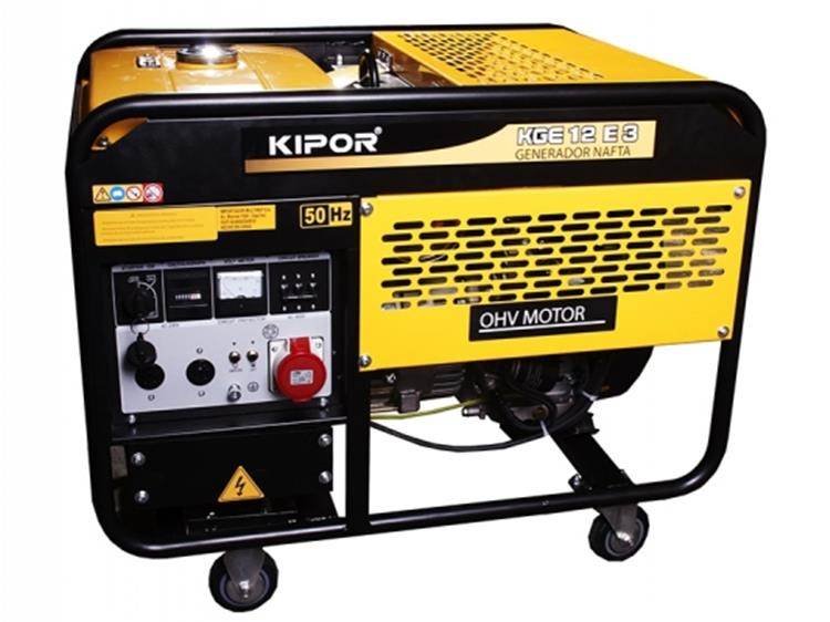 KIPOR generador naftero 10KVA 220/380 20hp a.elect diesel KGE12E3