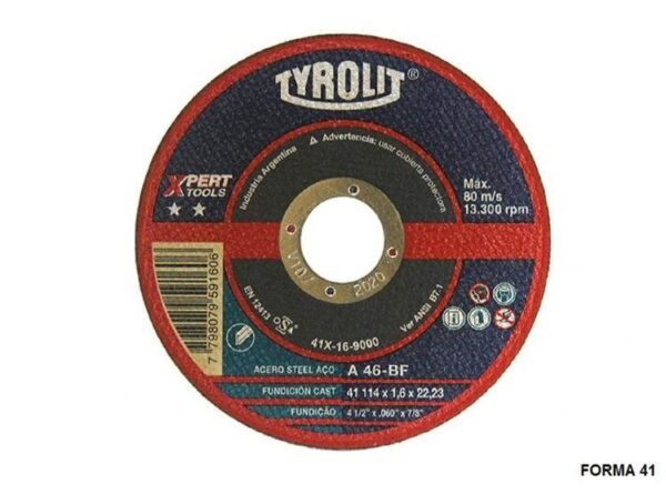 Tyrolit Xpert tools disco 115 x 1,6 x 22,2     41X-16-9000