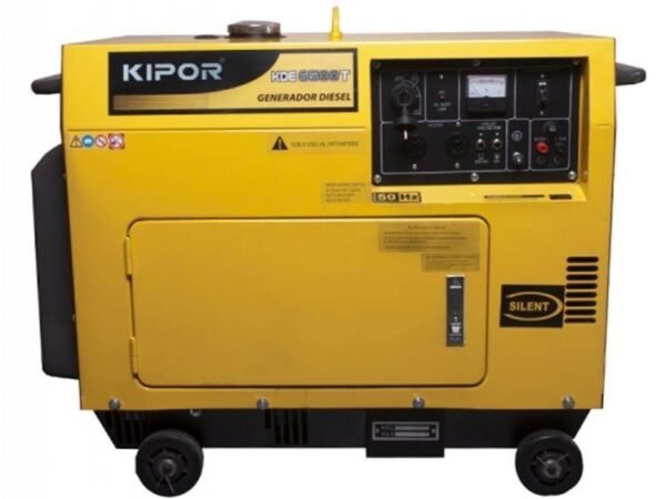 KIPOR generador naftero 6000w 220v 9hp a.elect. c/cabina diesel KDE6500T