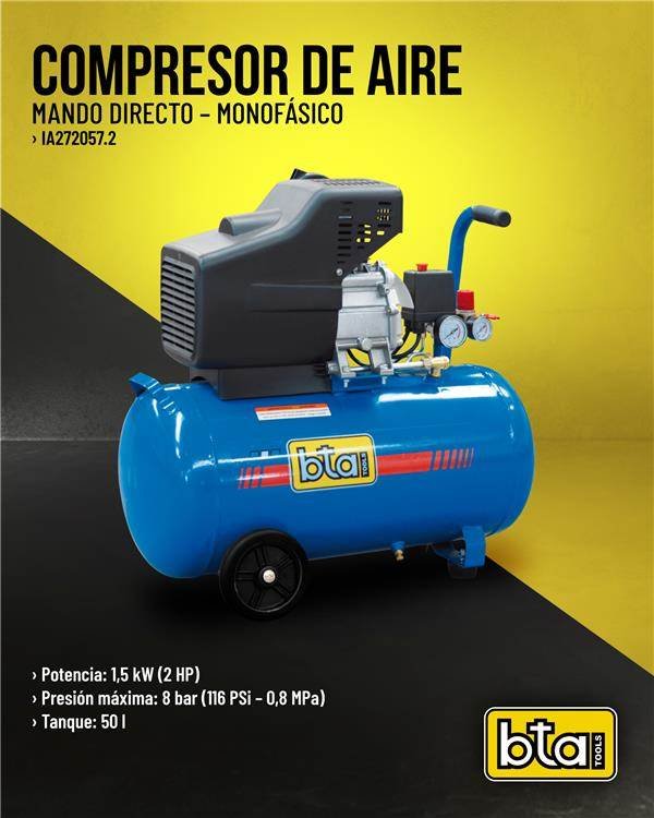 BTA Compresor Alta recuperación 2.0hp  50Lts 220V (OFERTA)