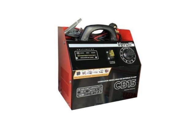VEROLL cargador bateria 15Amp 12V Reg/amp/salida 12V/ protec. Termica