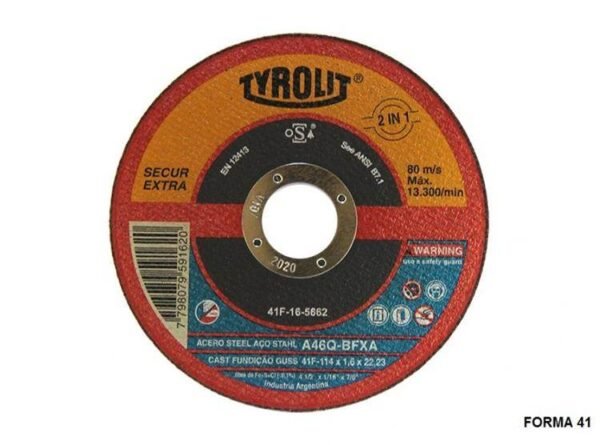 Tyrolit secur disco 115 x 0,75 x 22,2     41F-1-9010
