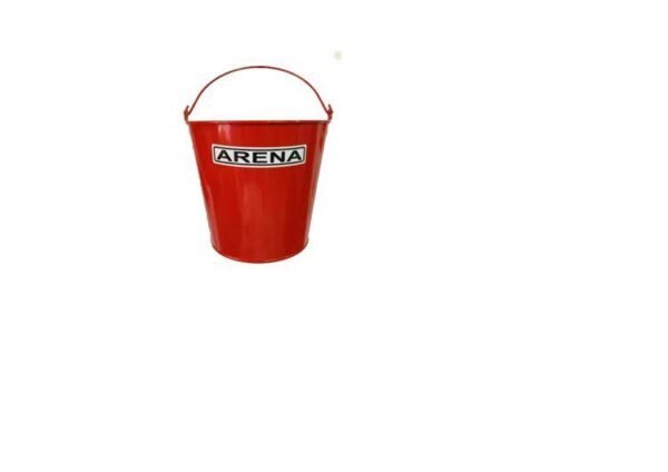 Balde metalico 10 lts rojo p/incendio calco arena