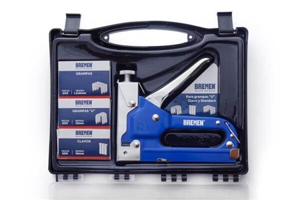 BREMEN Engrapadora triple 4-14mm Prof. c/maletin (OFERTA)