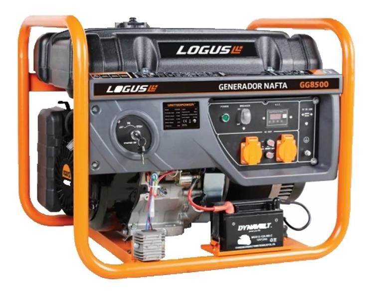 LOGUS generador naftero 8.5KVA 380v 16hp a.elect GG8500E3 TRIFASICO