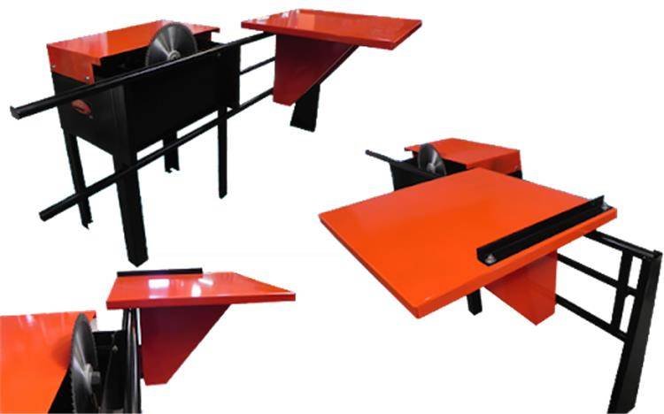 INCER escuadradora 70 x 70cm. Recorr. 1,6m c/sierra 300mm c/motor 1.5 hp monofasico