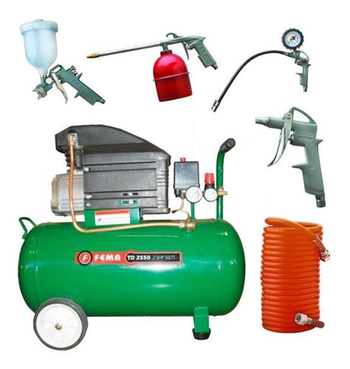 FEMA Compresor Alta recuperación 2.5 hp 50 lts 220v C/KIT X 5 ACC 69370208-5 (OFERTA 27/11/2024)