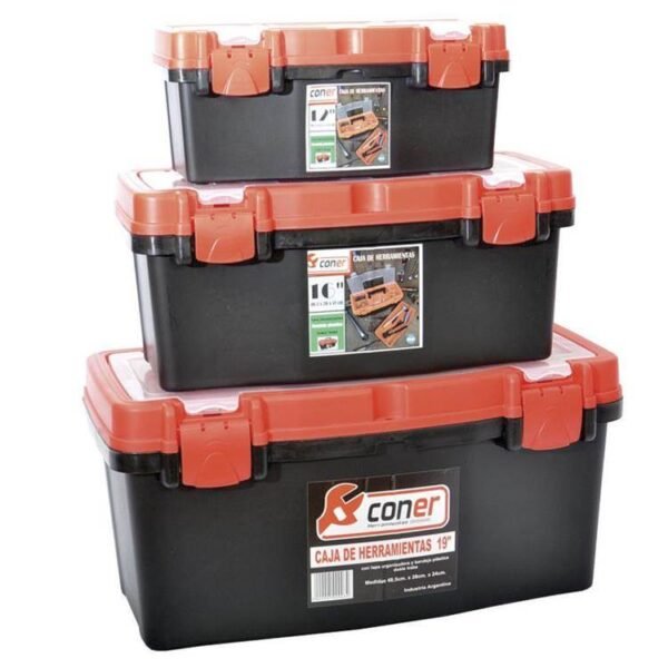 CONER Caja plastica c/bandeja 12″