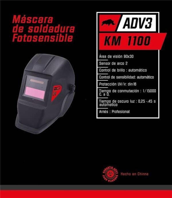 ADV3 Mascara/careta fotosensile automatica KM1100