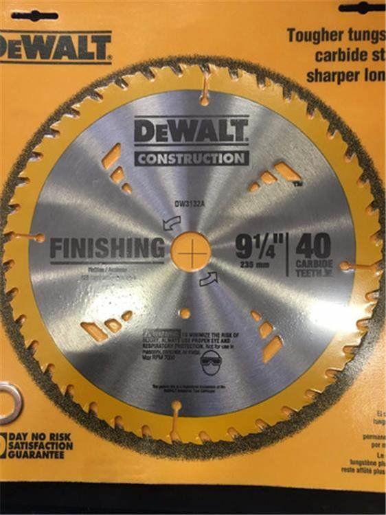 DEWALT -Disco sierra circular 235mm 9-1/4″ 40D DW3132A
