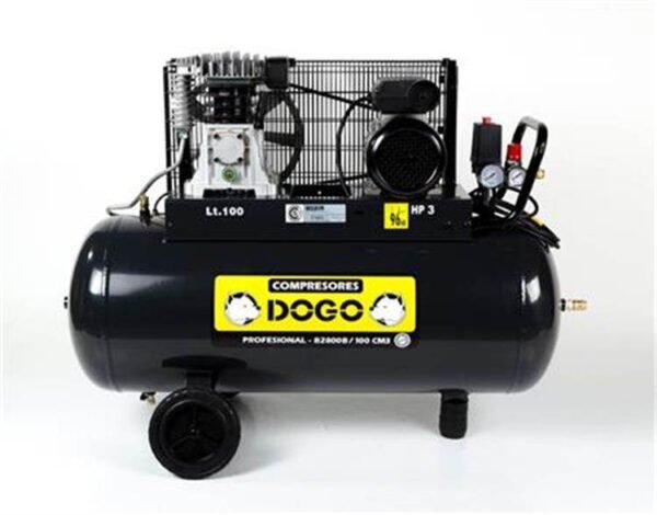 DOGO Compresor  3HP 100lts 220v c/correa