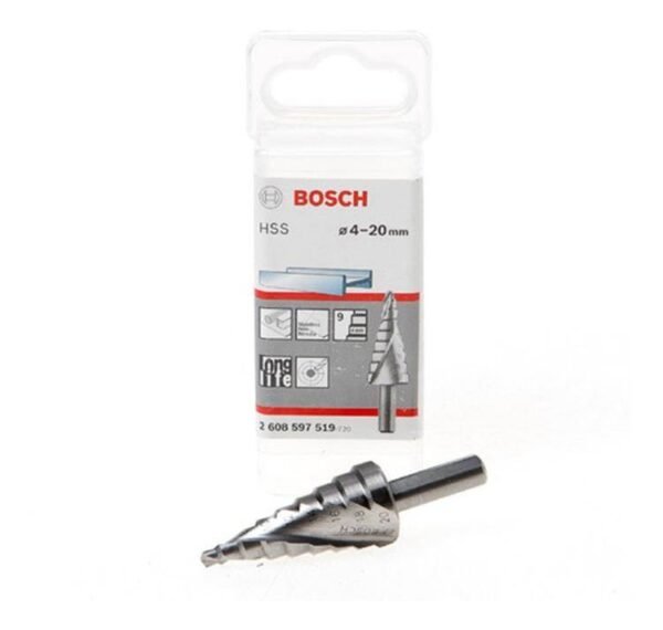 Bosch mecha Escalonada HSS 9 Escalones 4-20mm (Largo total 70,5mm)