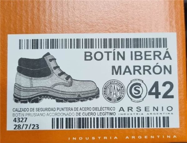 Botin IBERA ARSENIO c/puntera – dielec. iram3610 T 39 Marron
