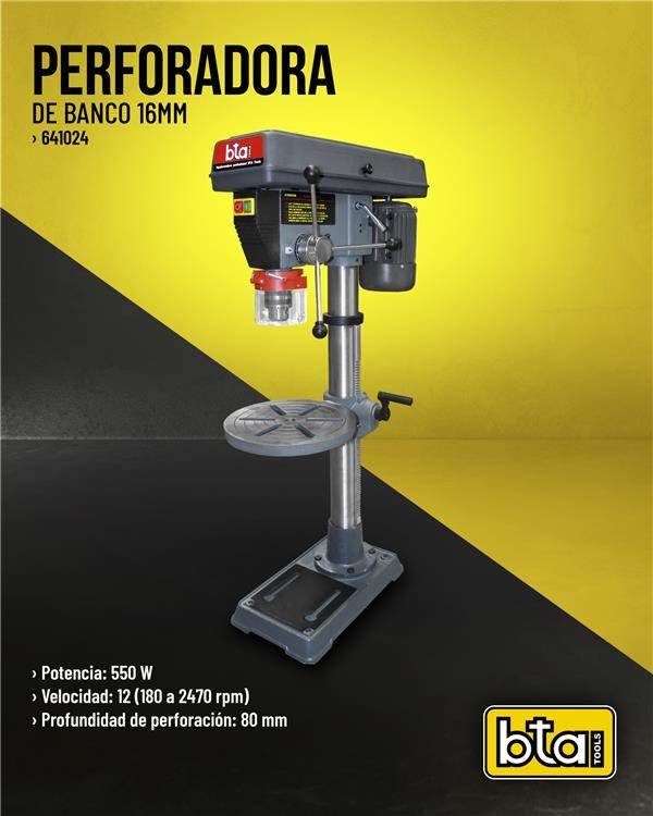 BTA Taladradora banco 16mm 550w 1065mm 641024 *