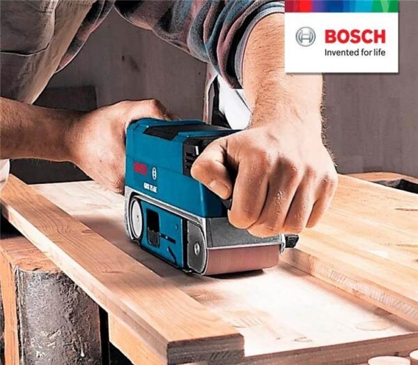 Bosch Lijadora de Banda 750W – 200-330rpm – Longitud de Banda: 533mm – Superficie de Lijado (ancho): 75mm GBS 75 AE