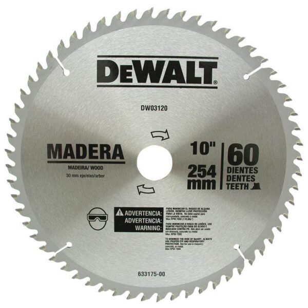 DEWALT Disco sierra circular 254mm 10″ 60D DW03120