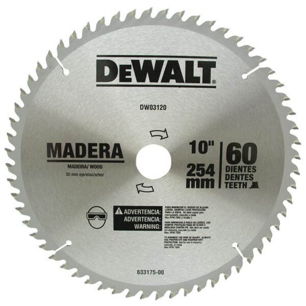 DEWALT -Disco sierra circular 254mm 10″ 60D DW03120