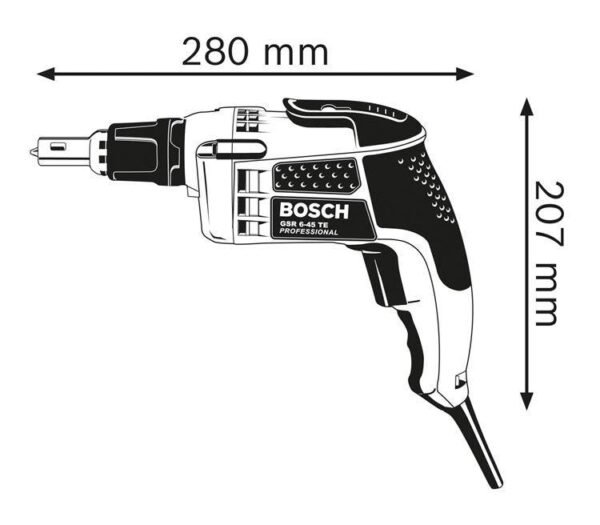 Bosch Atornillador 700W – 0/4500 rpm. – Vel / variable y Reversible – 1/4″ (6 mm) GSR 6-45 TE
